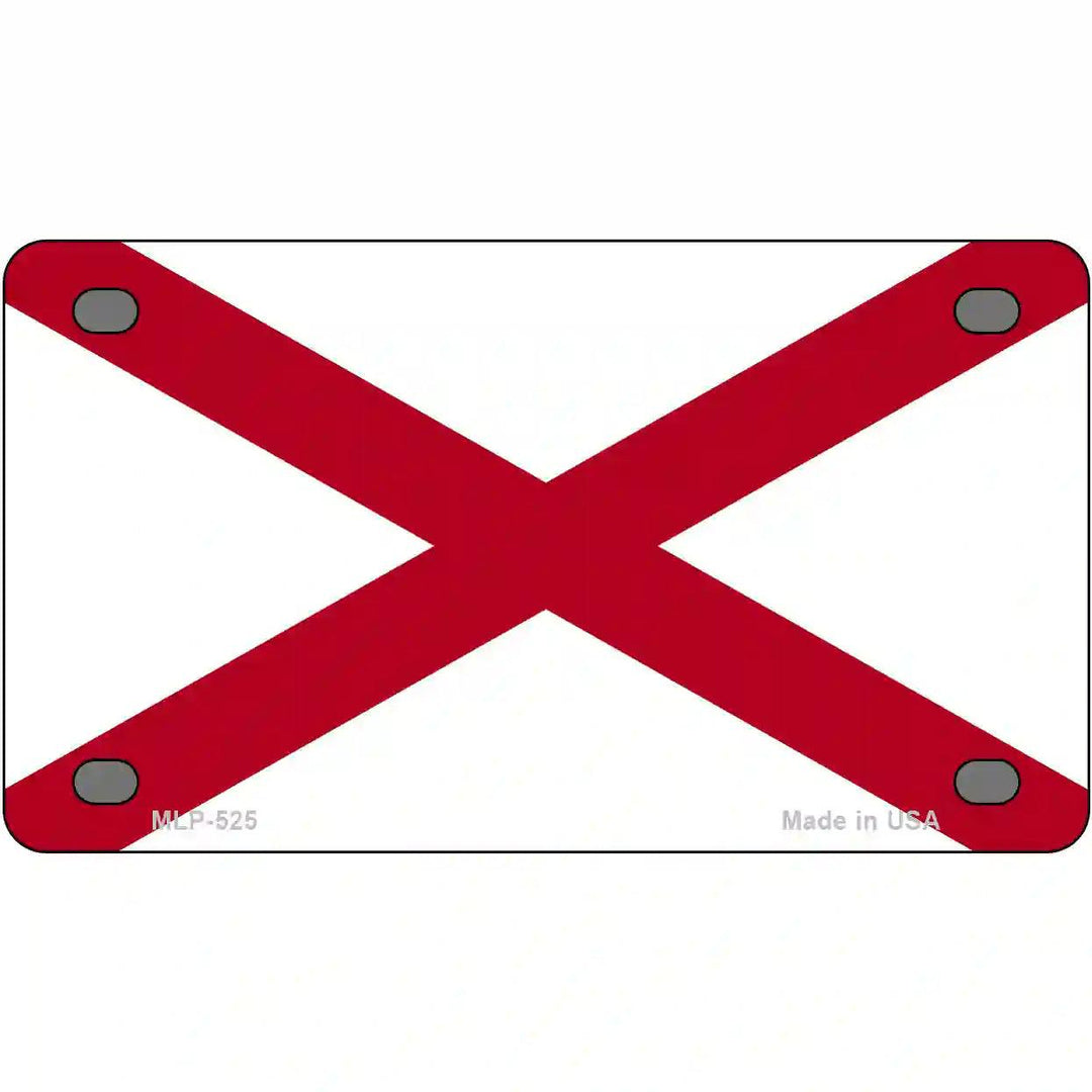 Alabama State Flag Metal Novelty License Plate Sign 4" x 2.2" (MLP)