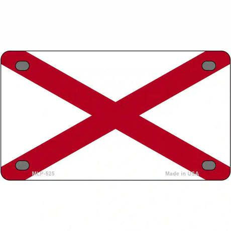 Alabama State Flag Metal Novelty License Plate Sign 4" x 2.2" (MLP)