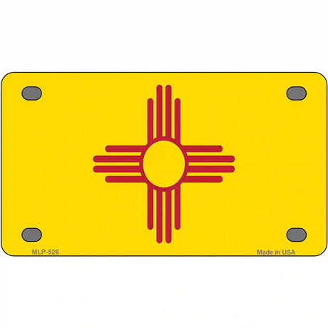 New Mexico State Flag Metal Novelty License Plate 4" x 2.2" (MLP)