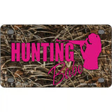 Hunting Babe Metal Novelty License Plate 4" x 2.2" (MLP)