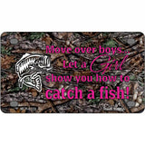 Move Over Boys Metal Novelty License Plate 4" x 2.2" (MLP)