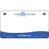 Pure Michigan Blank Novelty Metal License Plate 4" x 2.2" (MLP)