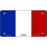 France Flag Metal Novelty License Plate 4" x 2.2" (MLP)