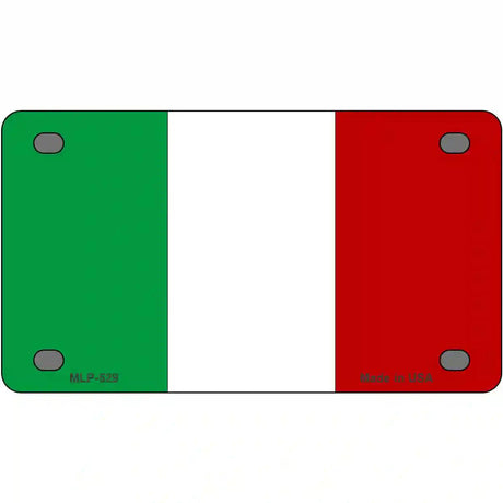 Italy Flag Metal Novelty License Plate 4" x 2.2" (MLP)