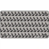 Grey Black Anchor Metal Novelty License Plate 4" x 2.2" (MLP)