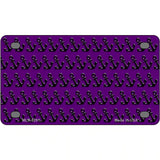Purple Black Anchor Metal Novelty License Plate 4" x 2.2" (MLP)