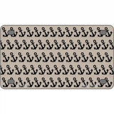 Tan Black Anchor Metal Novelty License Plate 4" x 2.2" (MLP)
