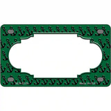 Green Black Anchor Scallop Center Metal Novelty License Plate 4" x 2.2" (MLP)