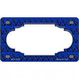 Blue Black Anchor Scallop Center Metal Novelty License Plate 4" x 2.2" (MLP)