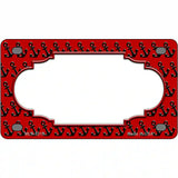 Red Black Anchor Scallop Center Metal Novelty License Plate 4" x 2.2" (MLP)