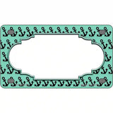 Mint Black Anchor Scallop Center Metal Novelty License Plate 4" x 2.2" (MLP)
