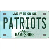 Patriots New Hampshire Metal Novelty License Plate 4" x 2.2" (MLP)