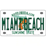 Miami Beach Florida Novelty Metal License Plate 4" x 2.2" (MLP)