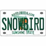 Snowbird Florida Novelty Metal License Plate 4" x 2.2" (MLP)