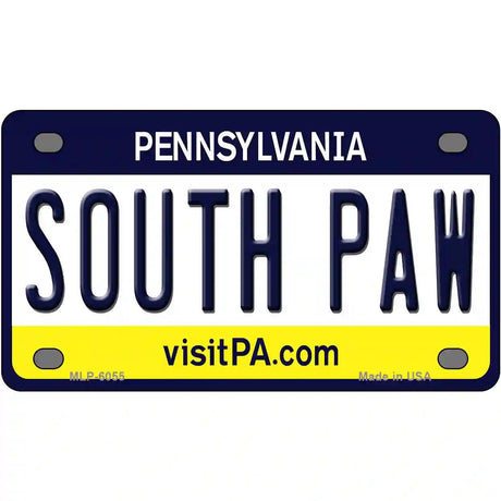 South Paw Pennsylvania State Novelty Metal License Plate 4" x 2.2" (MLP)