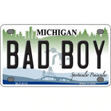 Bad Boy Michigan Metal Novelty License Plate 4" x 2.2" (MLP)