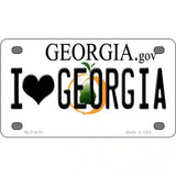 I Love Georgia Novelty Metal License Plate 4" x 2.2" (MLP)
