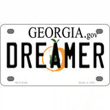 Dreamer Georgia Novelty Metal License Plate 4" x 2.2" (MLP)