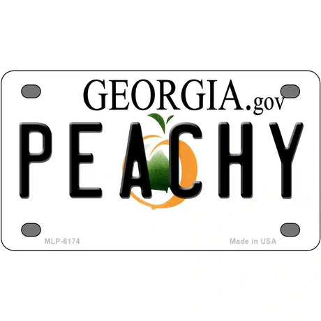 Peachy Georgia Novelty Metal License Plate 4" x 2.2" (MLP)