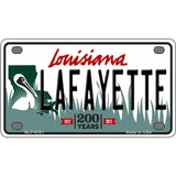 Lafayette Louisiana Novelty Metal License Plate 4" x 2.2" (MLP)