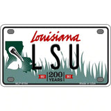 LSU Louisiana Novelty Metal License Plate 4" x 2.2" (MLP)