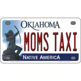 Moms Taxi Oklahoma Novelty Metal License Plate 4" x 2.2" (MLP)
