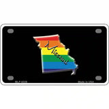 Missouri Rainbow Metal Novelty License Plate 4" x 2.2" (MLP)