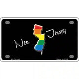 New Jersey Rainbow Metal Novelty License Plate 4" x 2.2" (MLP)