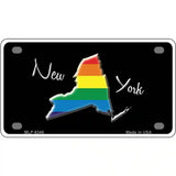 New York Rainbow Metal Novelty License Plate 4" x 2.2" (MLP)