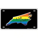 North Carolina Rainbow Metal Novelty License Plate 4" x 2.2" (MLP)