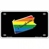 Pennsylvania Rainbow Metal Novelty License Plate 4" x 2.2" (MLP)