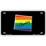 Wyoming Rainbow Metal Novelty License Plate 4" x 2.2" (MLP)