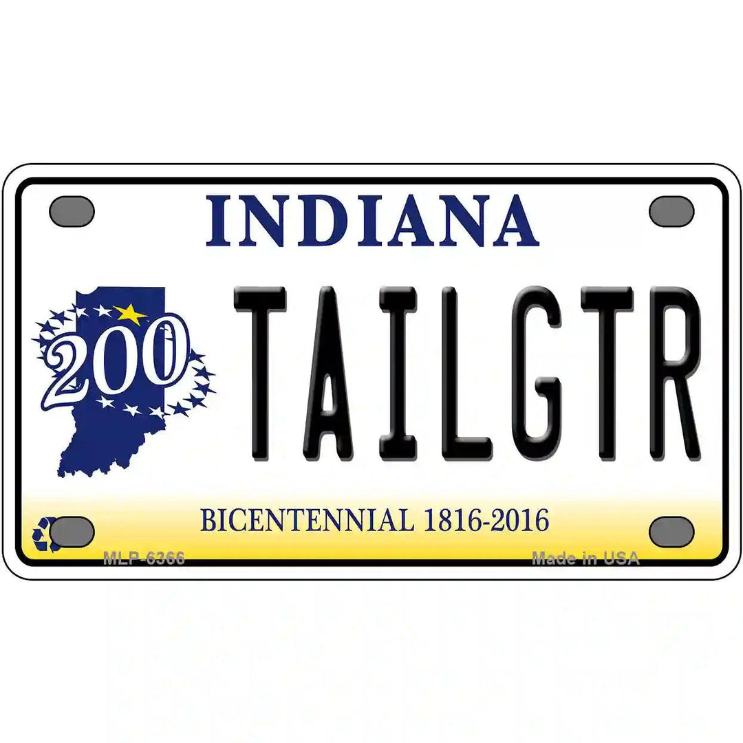 Tailgtr Indiana Bicentennial Novelty Metal License Plate 4" x 2.2" (MLP)