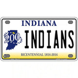 Indians Indiana Novelty Metal License Plate 4" x 2.2" (MLP)