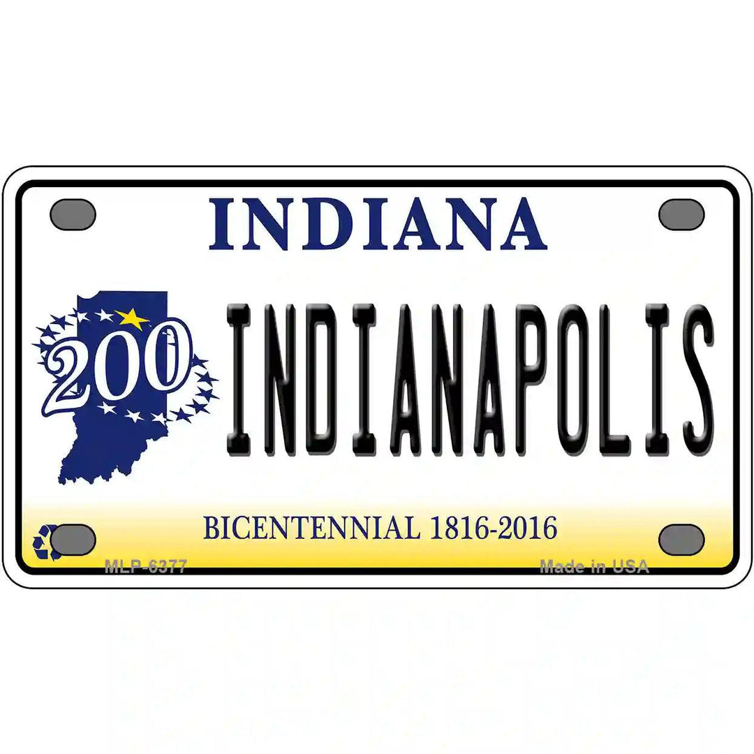 Indianapolis Indiana Novelty Metal License Plate 4" x 2.2" (MLP)