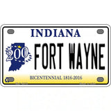 Fort Wayne Indiana Novelty Metal License Plate 4" x 2.2" (MLP)