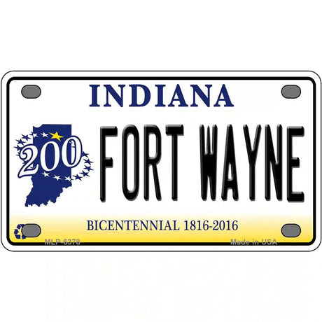 Fort Wayne Indiana Novelty Metal License Plate 4" x 2.2" (MLP)