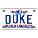 Duke North Carolina Novelty Metal License Plate 4" x 2.2" (MLP)