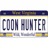 Coon Hunter West Virginia Novelty Metal License Plate 4" x 2.2" (MLP)