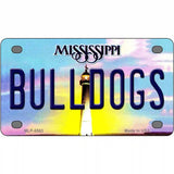 Bulldogs Mississippi Novelty Metal License Plate 4" x 2.2" (MLP)