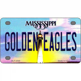 Golden Eagles Mississippi Novelty Metal License Plate 4" x 2.2" (MLP)