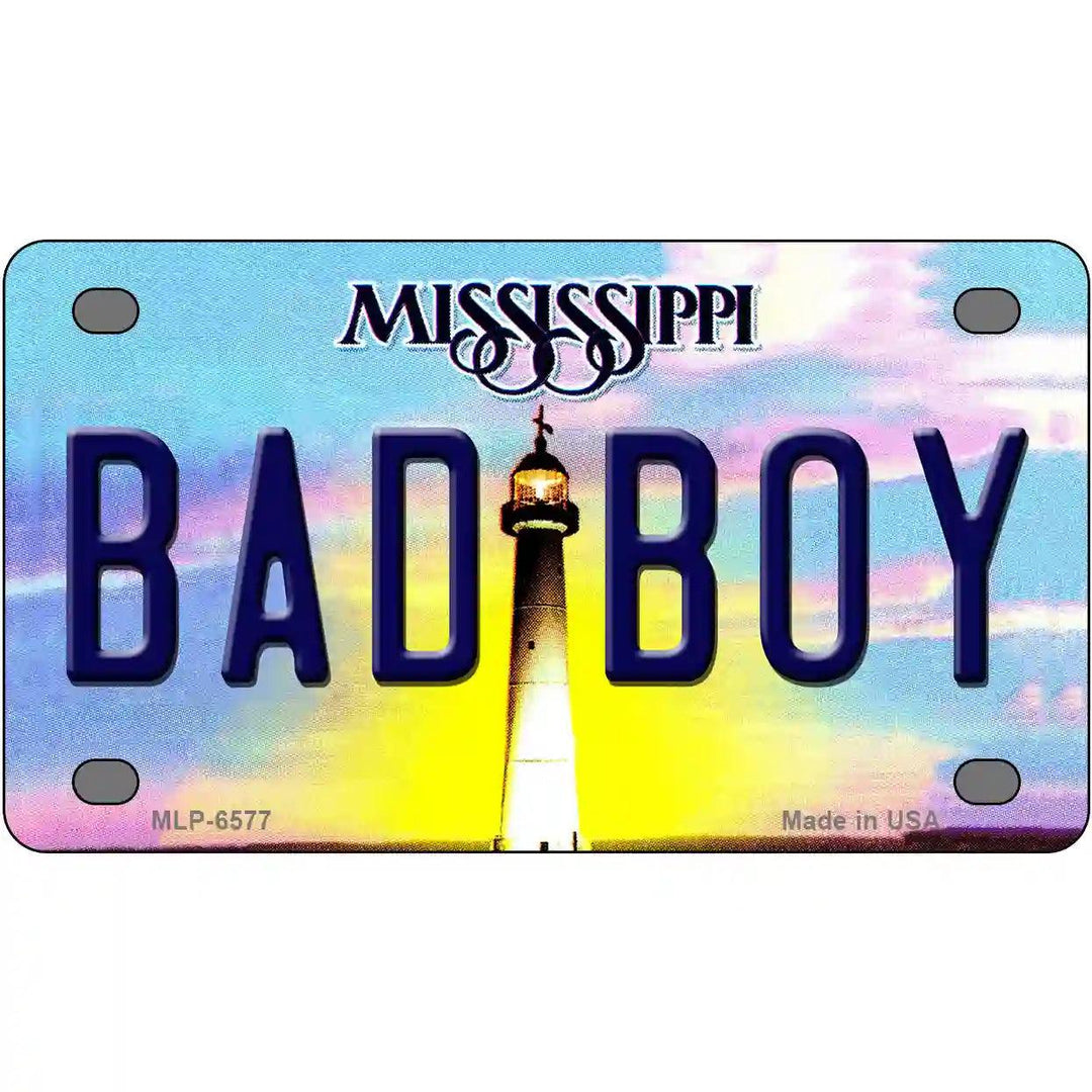 Bad Boy Mississippi Novelty Metal License Plate 4" x 2.2" (MLP)