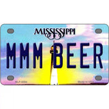 MMM Beer Mississippi Novelty Metal License Plate 4" x 2.2" (MLP)