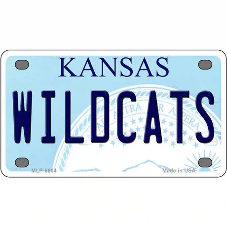 Wildcats Kansas Novelty Metal License Plate 4" x 2.2" (MLP)