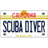 Scuba Diver California Novelty Metal License Plate 4" x 2.2" (MLP)