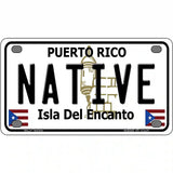 Native Puerto Rico Metal Novelty License Plate 4" x 2.2" (MLP)