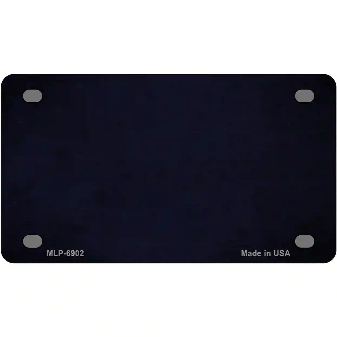 Blue Oil Rubbed Solid Metal Novelty License Plate 4" x 2.2" (MLP)