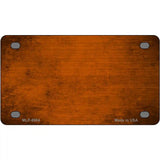 Orange Oil Rubbed Solid Metal Novelty License Plate 4" x 2.2" (MLP)