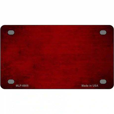 Red Oil Rubbed Solid Metal Novelty License Plate 4" x 2.2" (MLP)