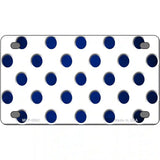 Blue White Dots Oil Rubbed Metal Novelty License Plate 4" x 2.2" (MLP)